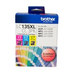 Brother LC135XLCL3Pk OEM Ink Cartridge High Yield Colour Value Pack CMY