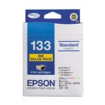 Epson 133 C13T133692 OEM Ink Cartridge Value Pack BCMY