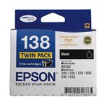 Epson 138 C13T138194 OEM Ink Cartridge Black Twin Pack