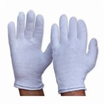 Prochoice Interlock Hemmed Cuff Gloves Ladies Size White
