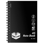 Spirax P570 Pp Notebook Side Open A5 200 Pages Black