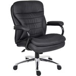 Titan Ys05M Mid Back Heavy Duty Fine Leather Black