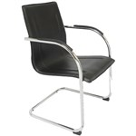 Rapid Comfo Visitor Chair Chrome Cantilever Black Pu
