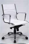 Cogra Ys115M Executive Medium Back Leather Chair White