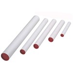 Italplast Mailing Tube White Tube Red Cap 875X90mm Pack 4