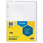 Divider 10Tab Manilla A4 White