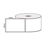 Zebra Direct Thermal Perforated Labels 102X150Mm White 400