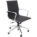 Rapid Pu605M Mid Back Chair Pu Black Black
