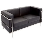 Rapid Space 2 Seater Reception Lounger Black Pu