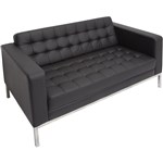 Rapid Venus 2 Seater Reception Lounger Black Pu