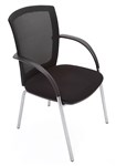Rapid Wmvbk Mesh Visitor Chair Chrome Legs Black