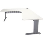 Rapid Span Workstation 1800X1500X700 Silver Metal Frame White Top
