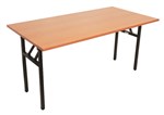 Rapid Folding Table Steel Black Frame 1800X900 Beech Top