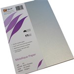 Quill Metallique Paper A4 120Gsm Silver Shadow Pack 25