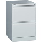 Rapid Filing Cabinet 2 Drawer Go Steel Silver Grey