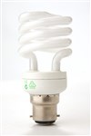 Globe Spiral Energy Saver Lamp 25W SP Warm White Bayonet Plug