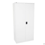 Go Metal Stationery Cupboard 1830H X 910W X 450D Assembled 3 Shelves Silver