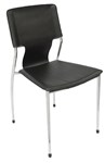 Chair Visitor Fernando Chrome Frame Black