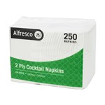 Alfresco Napkin Cocktail 2PLY White 2000