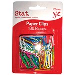 Deli Coloured Paper Clips 29mm Assorted 100 Pk