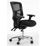 Buro Metro Chair Mesh Back Task With Arms Aluminium Base Seat Slide