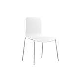 Acti 4C Side Chair With Chrome Leg Base White