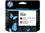 HP 744 DesignJet OEM Printhead Cartridge F9J88A Matte Black And Red