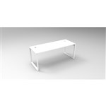 Apollo L Eco Desk 1200X700Mm White Loop Leg White Top