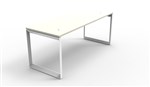 Apollo L Eco Desk 1800X700Mm White Loop Leg White Top