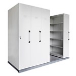 Rapid Mobile Shelving 4 Bays 2670L X 1280W X2150H White