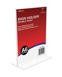 Esselte Sign Menu Holder 47576 A6 Double Sided Portrait Clear