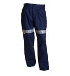 Mens Heavy Weight Cotton Drill Navy With Rm Reflective Tape Trousers 77R