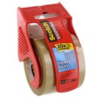 Scotch 143 Heavy Duty Packaging Tape 48mm x 203m tan on dispenser