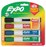 Expo Magnetic Dry Erase Marker Chisel Assorted Pack 4