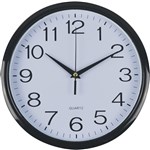 Italplast Wall Clock 30cm Black Trim White Face