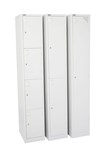Rapid Go Locker 4 Tier 1830X380X455 Assembled Silver Grey