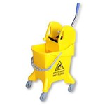 Cleanlink Deluxe Mop Bucket Downward Press 31 Litre Yellow