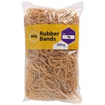 Marbig Rubber Bands No 16 Natural Brown 500g Pack 5