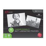 Gbc Laminating Pouch A3 80 Micron Pk50 Matt