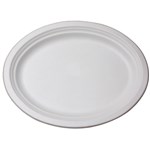 Envirochoice Natural Fibre Oval Plate 318x250x24mm 12x10 White