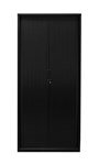 Rapid Tambour Cupboard 1981Hx1200Wx473D Black 5 Shelf