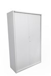 Rapid Tambour Cupboard 1981Hx900Wx473 White 5 Shelf