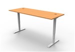Rapid Boost Desk Electric Sit Stand White Frame 1500W X 700D Beech Top