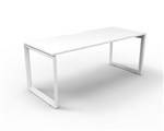 Deluxe Rapid Infinity 1 Person Desk White Loop Leg 1800X750 White Top