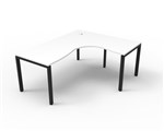 Deluxe Rapid Infinity Corner Workstation 1 Person Black Profile Leg 1800X15