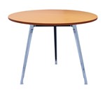 Rapid Air Round Table Polished Aluminium Frame With 900Mm Dia Beech Top