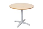 Rapid Span 4 Star Round Table 1200Mmx730Mmh White Base Beech Top