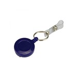 Id Holder Retractable Badge Reel With Split Ring  Card Strap Pack 25 Blue