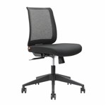 Brindis Low Mesh Back Task Chair Black Black Fabric No Arms