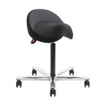 Stool Norj Saddle Seat 2 Lever 2 D Mech Black Fabric Polished Base Gas Lift